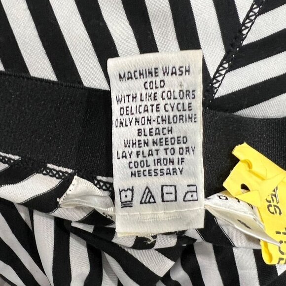 Max Studio Womens Black White Striped Maxi Skirt Small Polyester Rayon - Picture 4 of 4